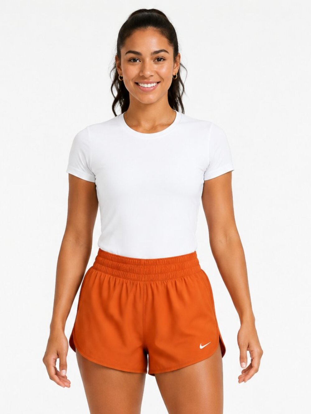 Nike Dri-FIT Orange Running Shorts Women’s L Athletic Workout